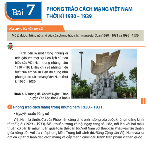 Bài 7: Phong trào cách mạng Việt Nam thời kì 1930-1939