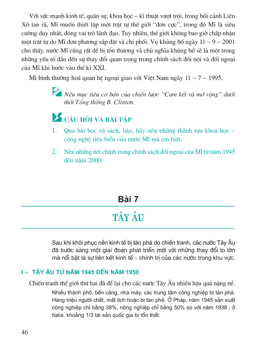 Bài 7: Tây Âu