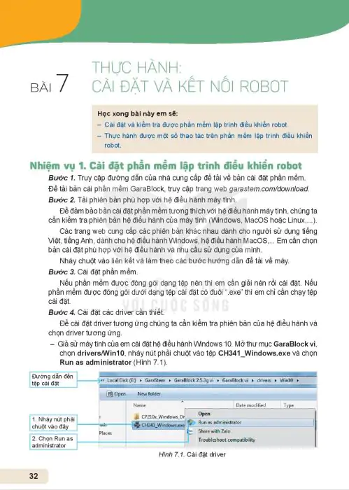 Bài 7: Thực Hành: Cài Đặt Và Kết Nối Robot