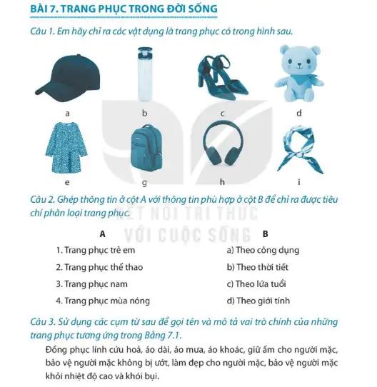 Bài 7: Trang Phục Trong Đời Sống