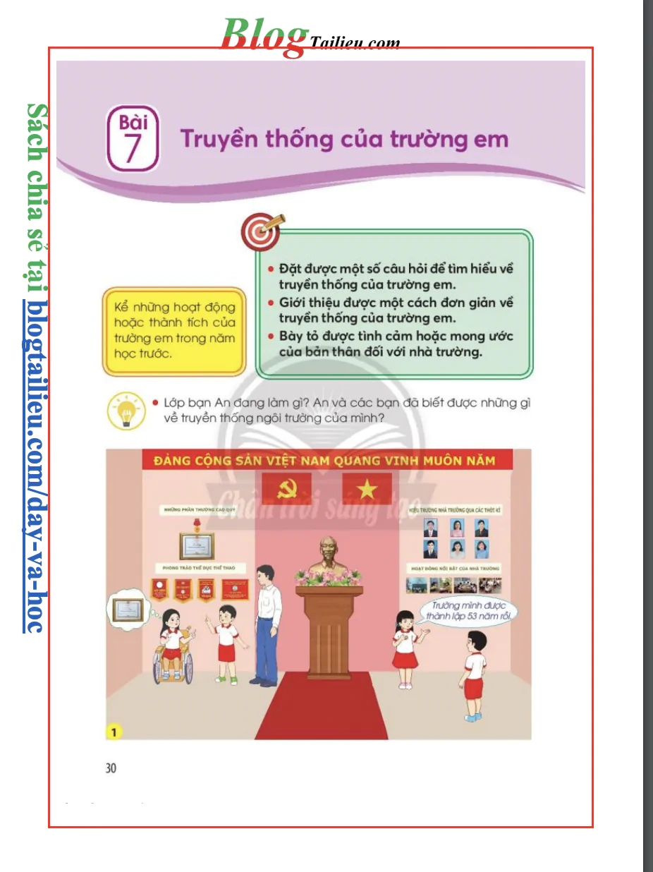Bài 7: Truyền thống của trường em 