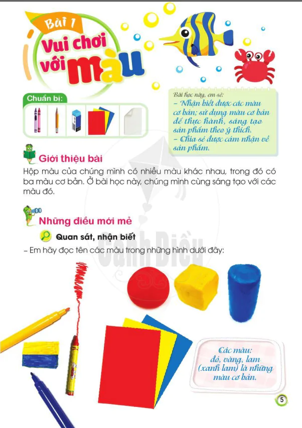 BÀI 7: VUI CHƠI VỚI MÀU