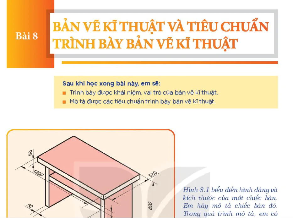 Bài 8: Bản Vẽ Kĩ Thuật Và Tiêu Chuẩn Trình Bày Bản Vẽ Kĩ Thuật 