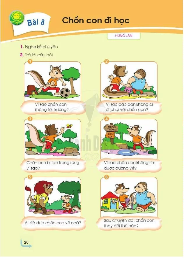 Bài 8: Chồn con đi học