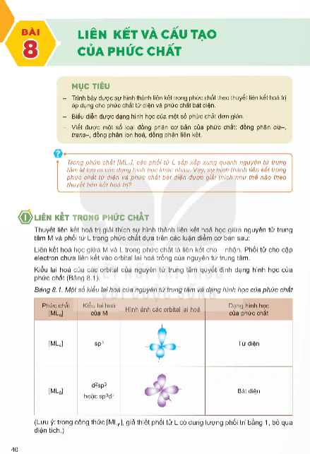 Bài 8: Liên Kết Và Cấu Tạo Của Phức Chất