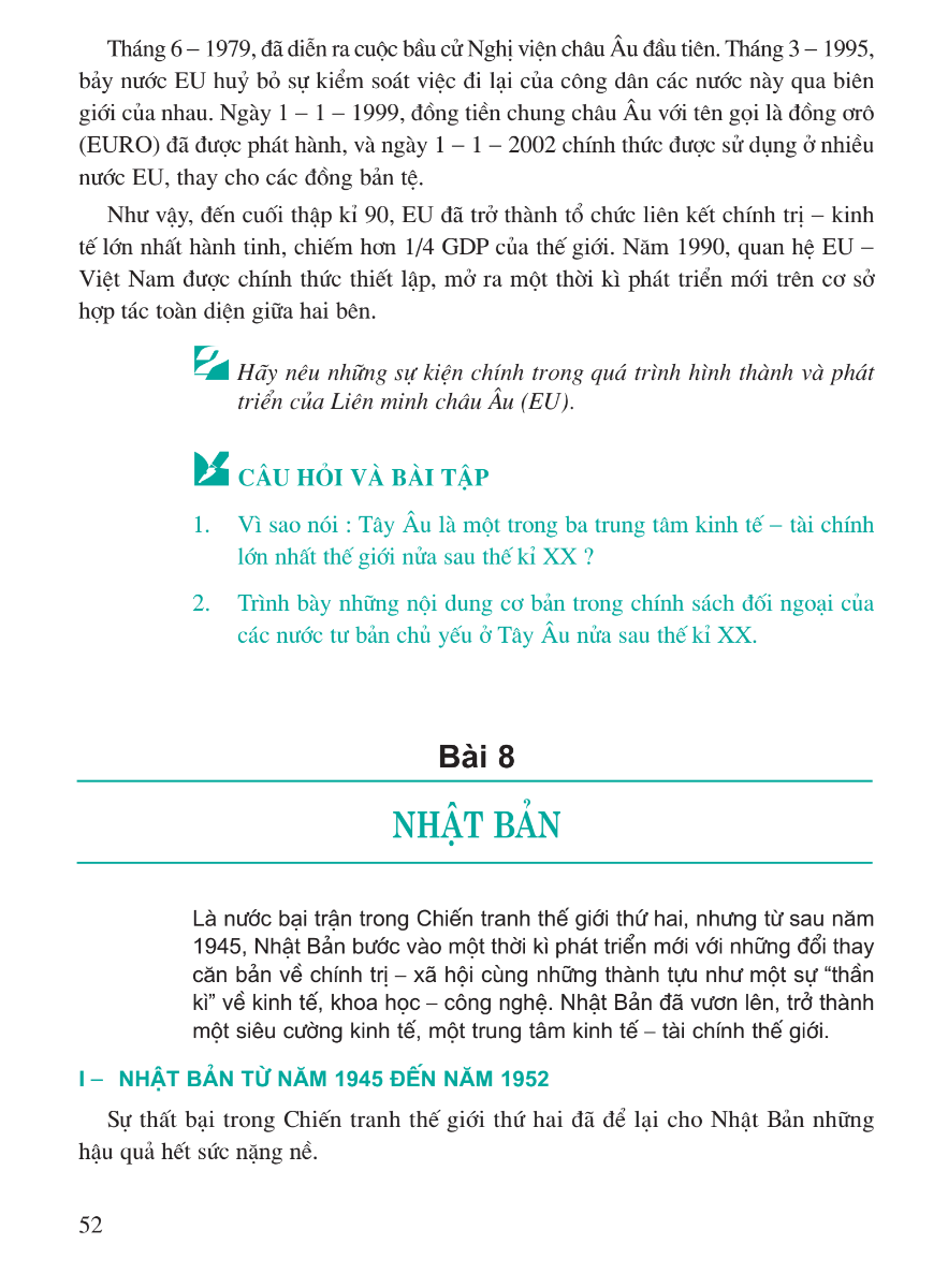 Bài 8: Nhật Bản