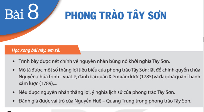Bài 8: Phong trào Tây Sơn