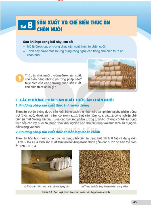 Bài 8: Sản xuất và chế biến thức ăn chăn nuôi