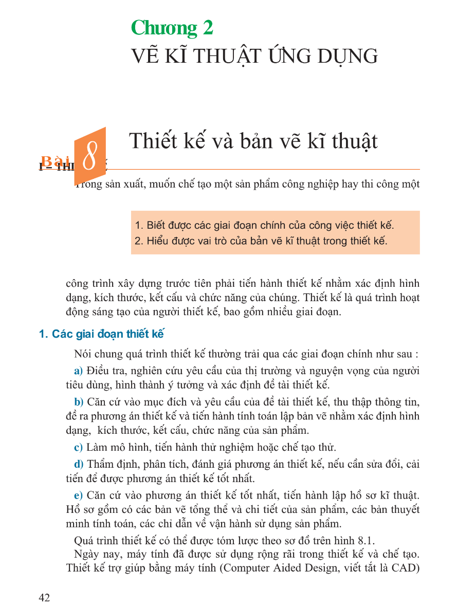 Bài 8: Thiết Kế Và Bản Vẽ Kĩ Thuật