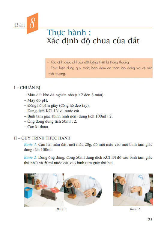Bài 8: Thực hành: Xác định độ chua của đất