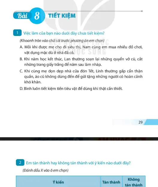 Bài 8: Tiết Kiệm