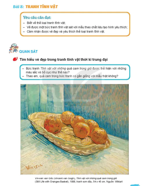 Bài 8: Tranh tĩnh vật