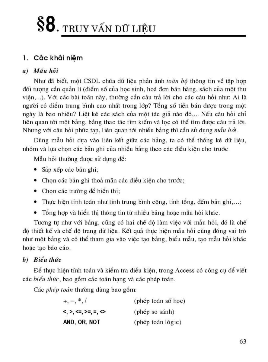Bài 8: Truy Vấn Dữ Liệu