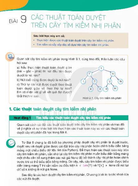 Bài 9: Các Thuật Toán Duyệt Trên Cây Tìm Kiếm Nhị Phân