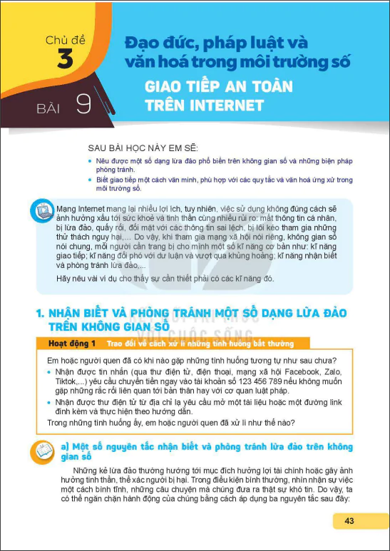 Bài 9: Giao tiếp an toàn trên internet