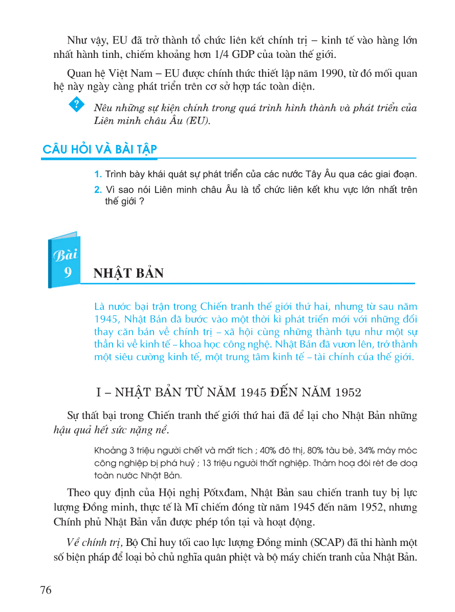 Bài 9: Nhật Bản