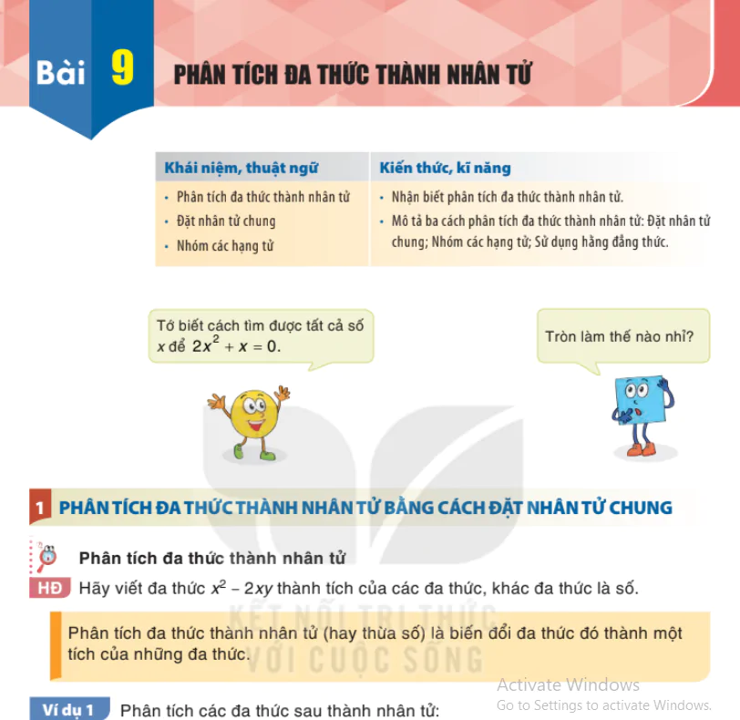 Bài 9: Phân tích đa thức thành nhân tử