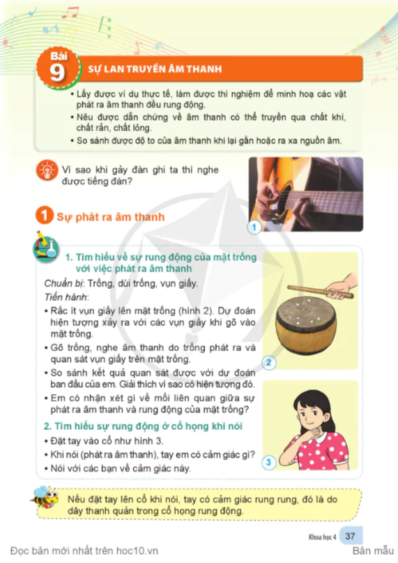 BÀI 9: SỰ LAN TRUYỀN ÂM THANH