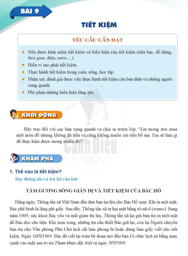 BÀI 9. TIẾT KIỆM