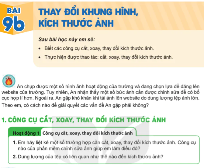 Bài 9b: Thay dổi khung hình, kích thước ảnh