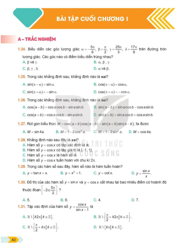 Bài tập cuối chương 1