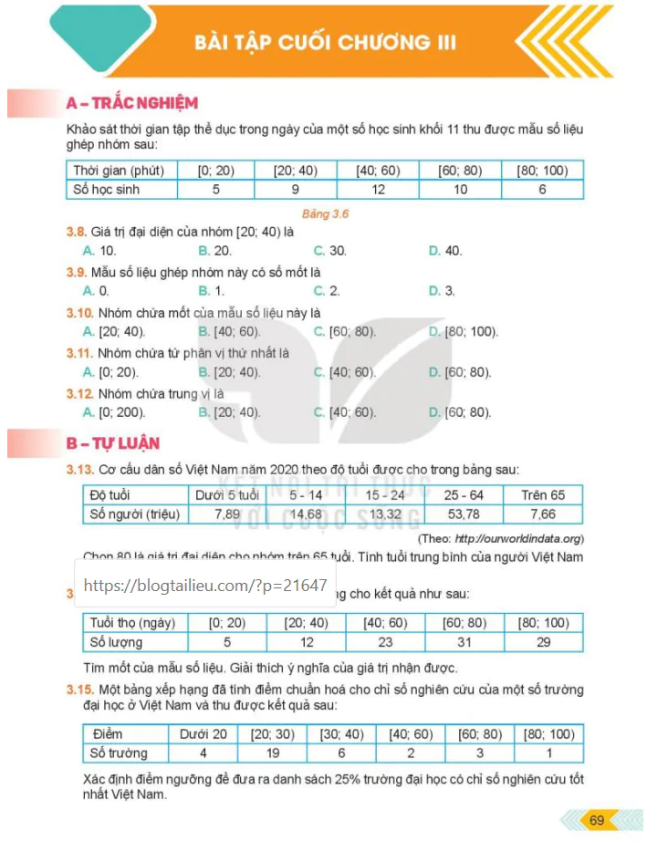 Bài tập cuối chương 3