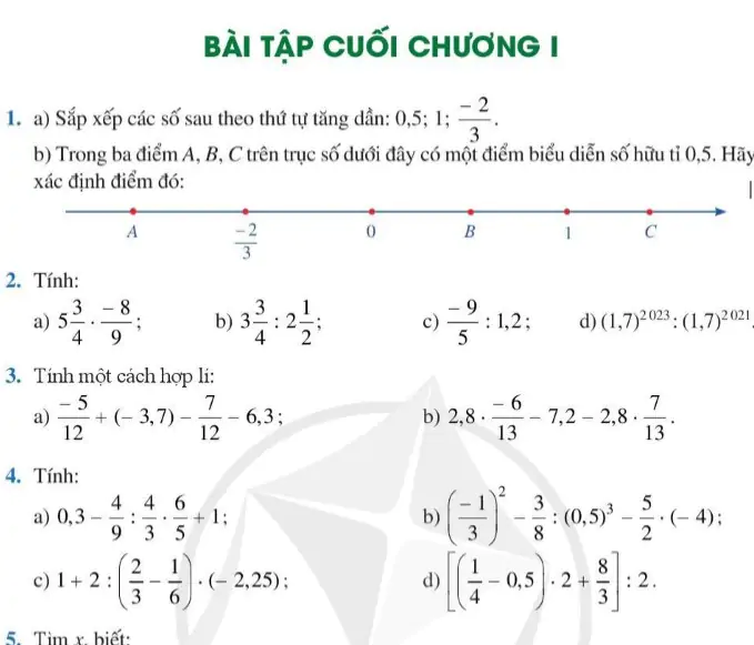 Bài tập cuối chương I