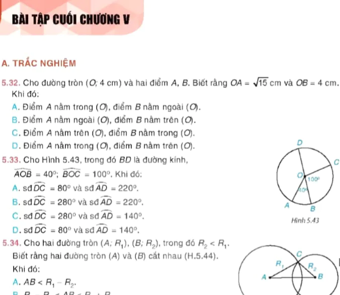 Bài tập cuối chương V