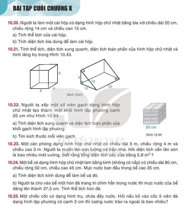 BÀI TẬP CUỐI CHƯƠNG X