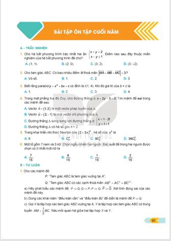 Bài tập ôn tập cuối năm