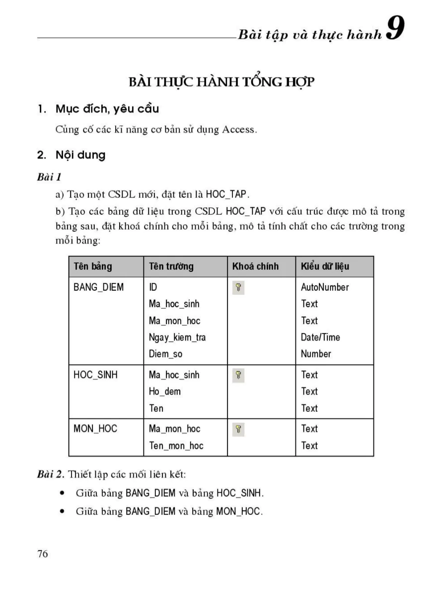 Bài Tập Và Thực Hành 9: Bài Thực Hành Tổng Hợp