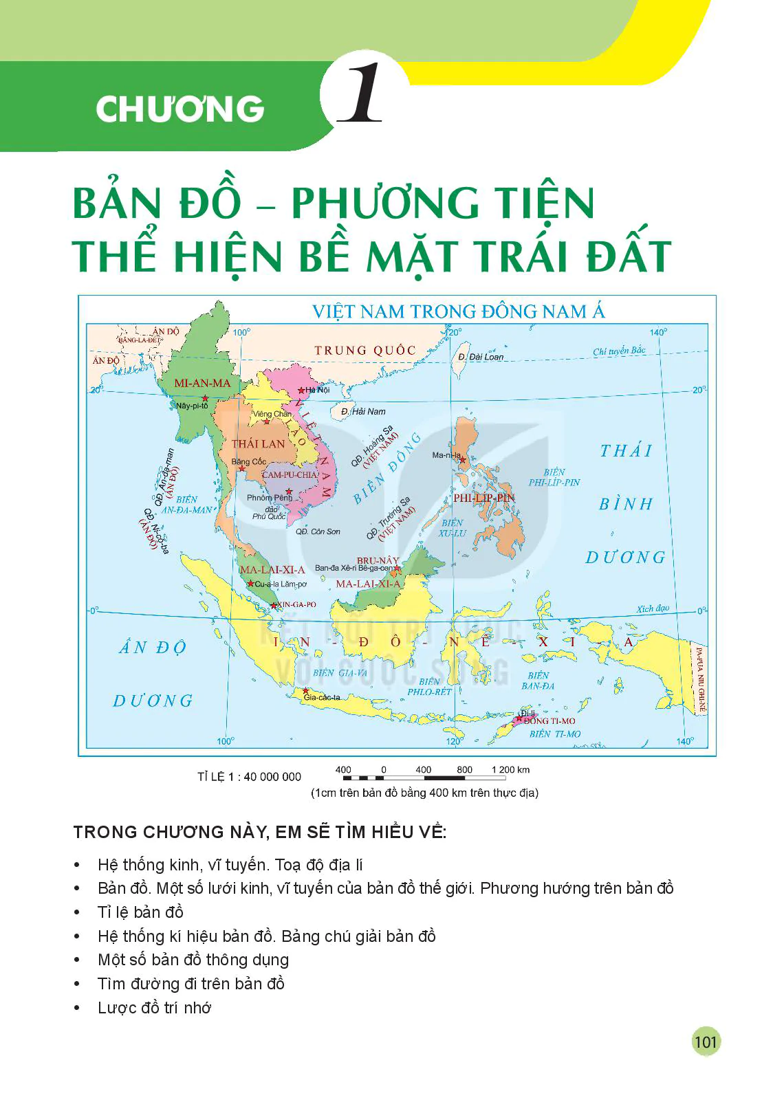 Bản đồ - Phương tiện thể hiện bề mặt Trái Đất