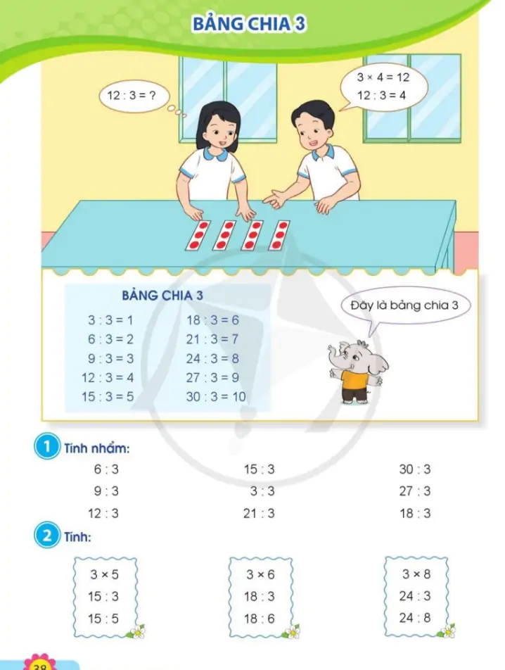 Bảng chia 3