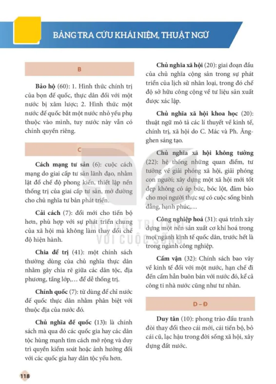 BẢNG TRA CỨU KHÁI NIỆM, THUẬT NGỮ VÀ BẢNG PHIÊN ÂM