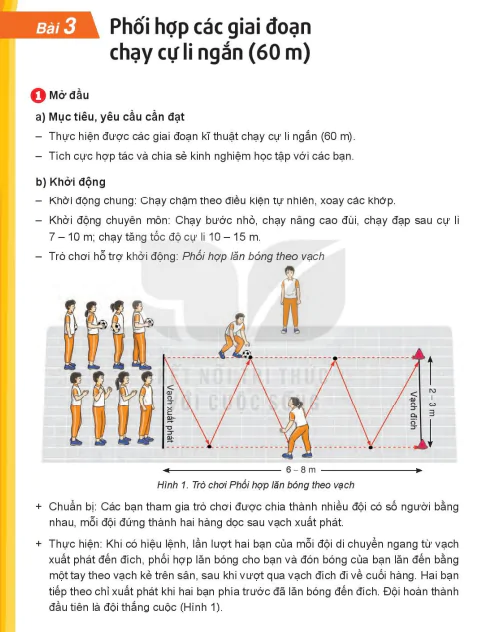 Chủ đề 1- Bài 3: Phối hợp các giai đoạn chạy cự li ngắn (60m)
