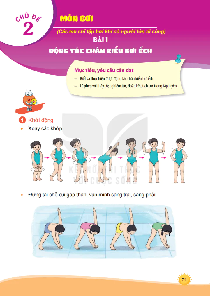 Chủ Đề 2 - Bài 1: Động Tác Chân Kiểu Bơi Ếch