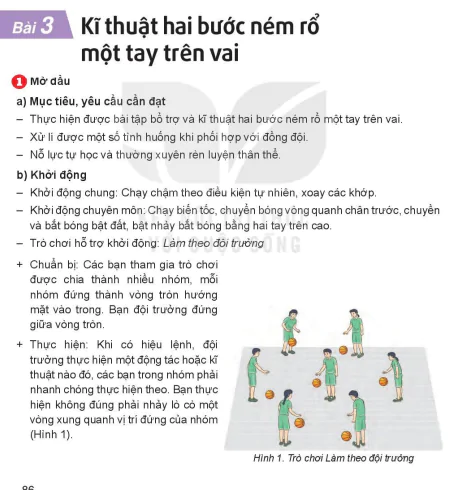 Chủ đề 3 -  Bài 3: Kĩ thuật hai bước ném rổ một tay trên vai