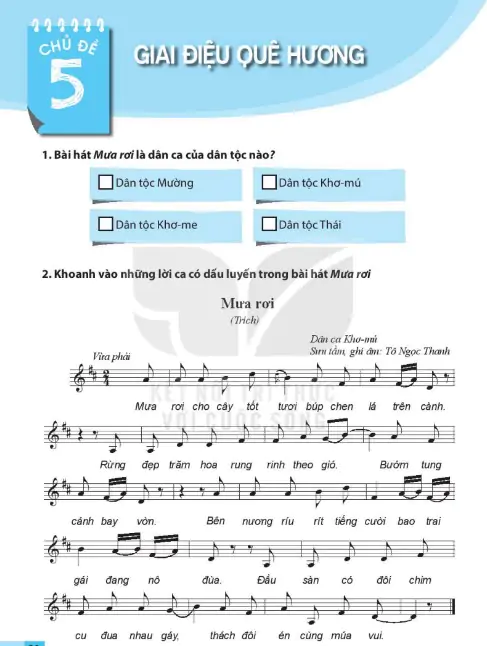 Chủ Đề 5: Giai Điệu Quê Hương