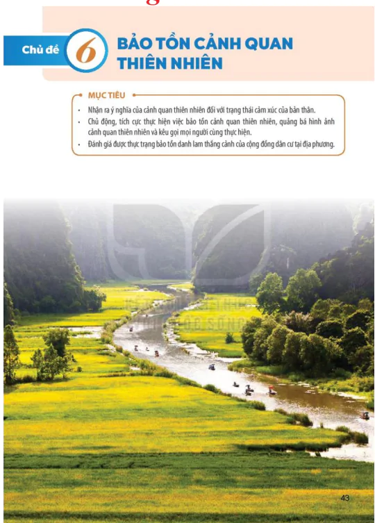Chủ đề 6: Bảo tồn cảnh quan thiên nhiên