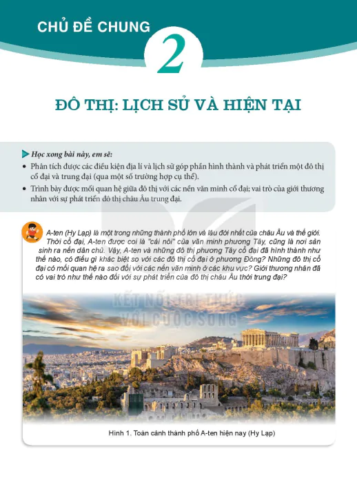 CHỦ ĐỀ CHUNG 2: ĐÔ THỊ: LỊCH SỬ VÀ HIỆN TẠI