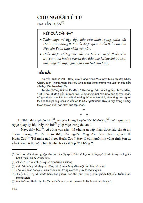 Chữ người tử tù ( Nguyễn Tuân)