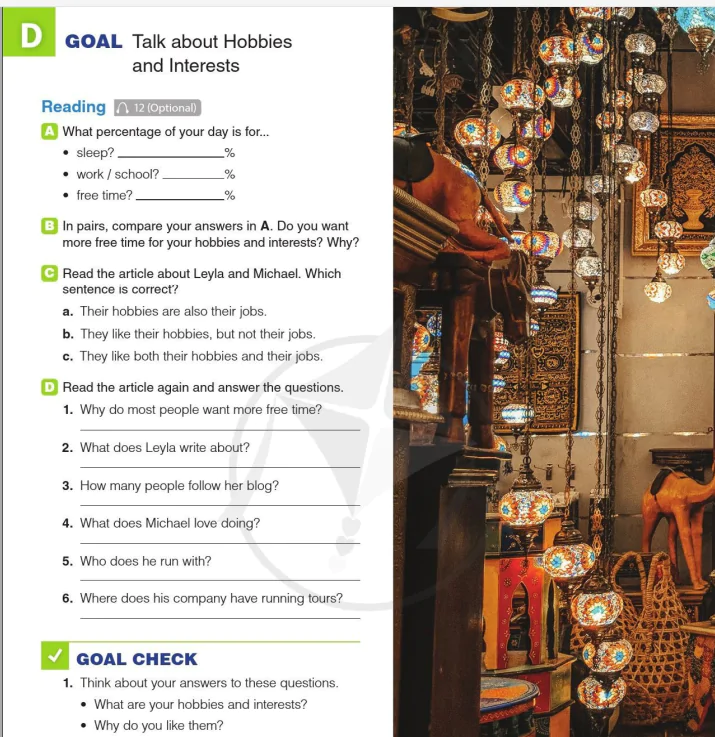 D GOAL Talk about Hobbies and Interests