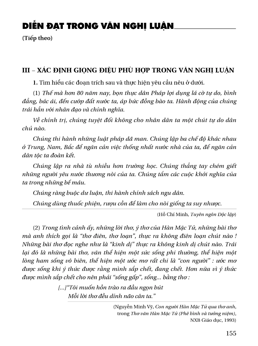 Diễn Đạt Trong Văn Nghị Luận (tiếp theo)