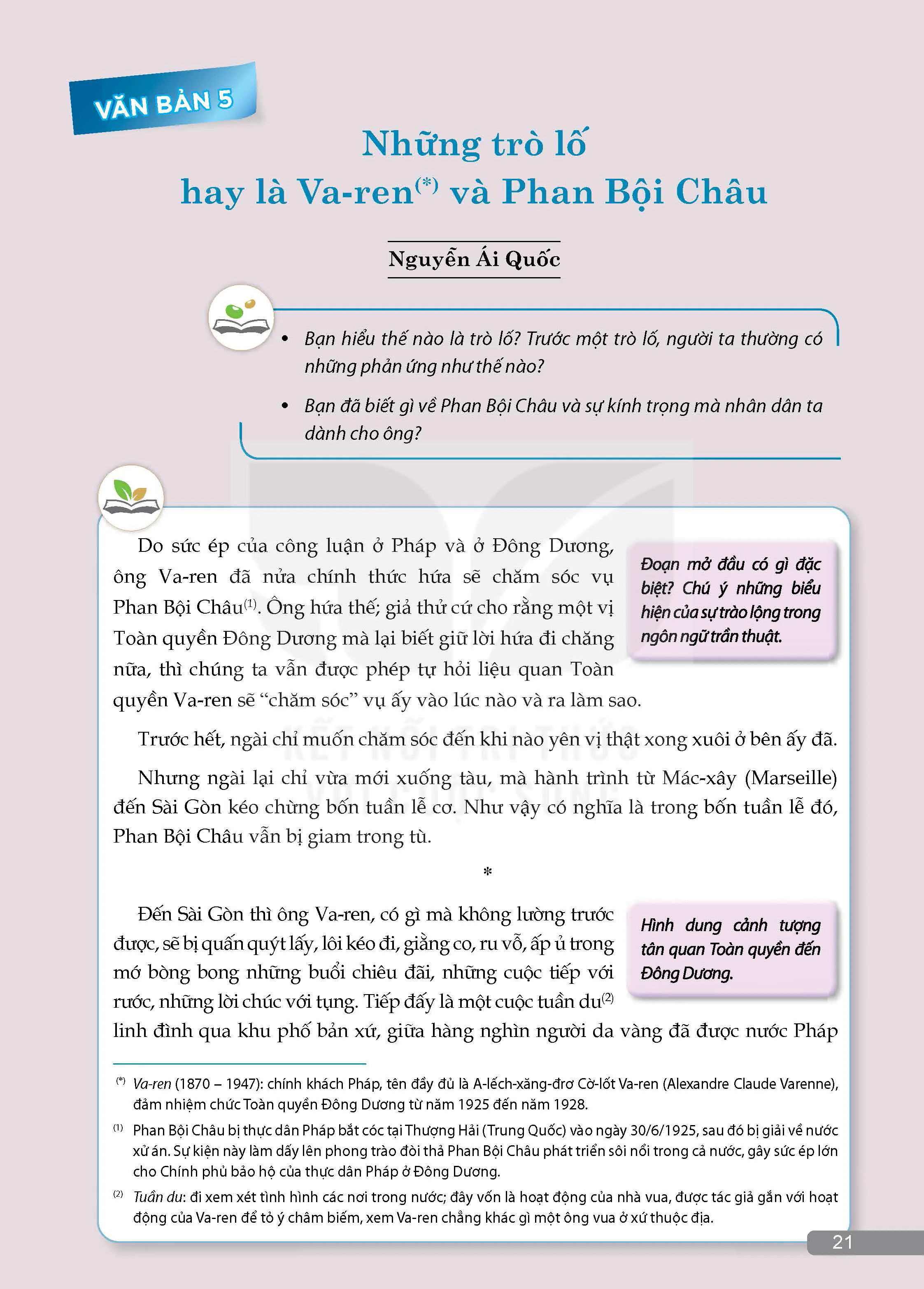 ĐỌC: Những trò lố hay là Va-ren và Phan Bội Châu (Nguyễn Ái Quốc)