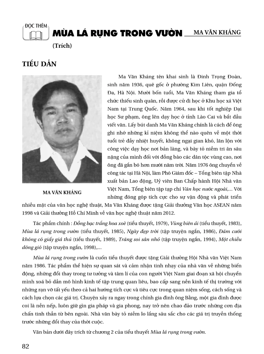 Đọc thêm: Mùa Lá Rụng Trong Vườn (trích)