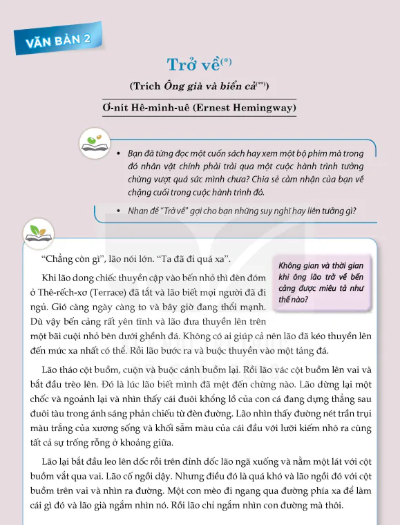 Đọc: Trở về (Trích Ông già và biển cả)