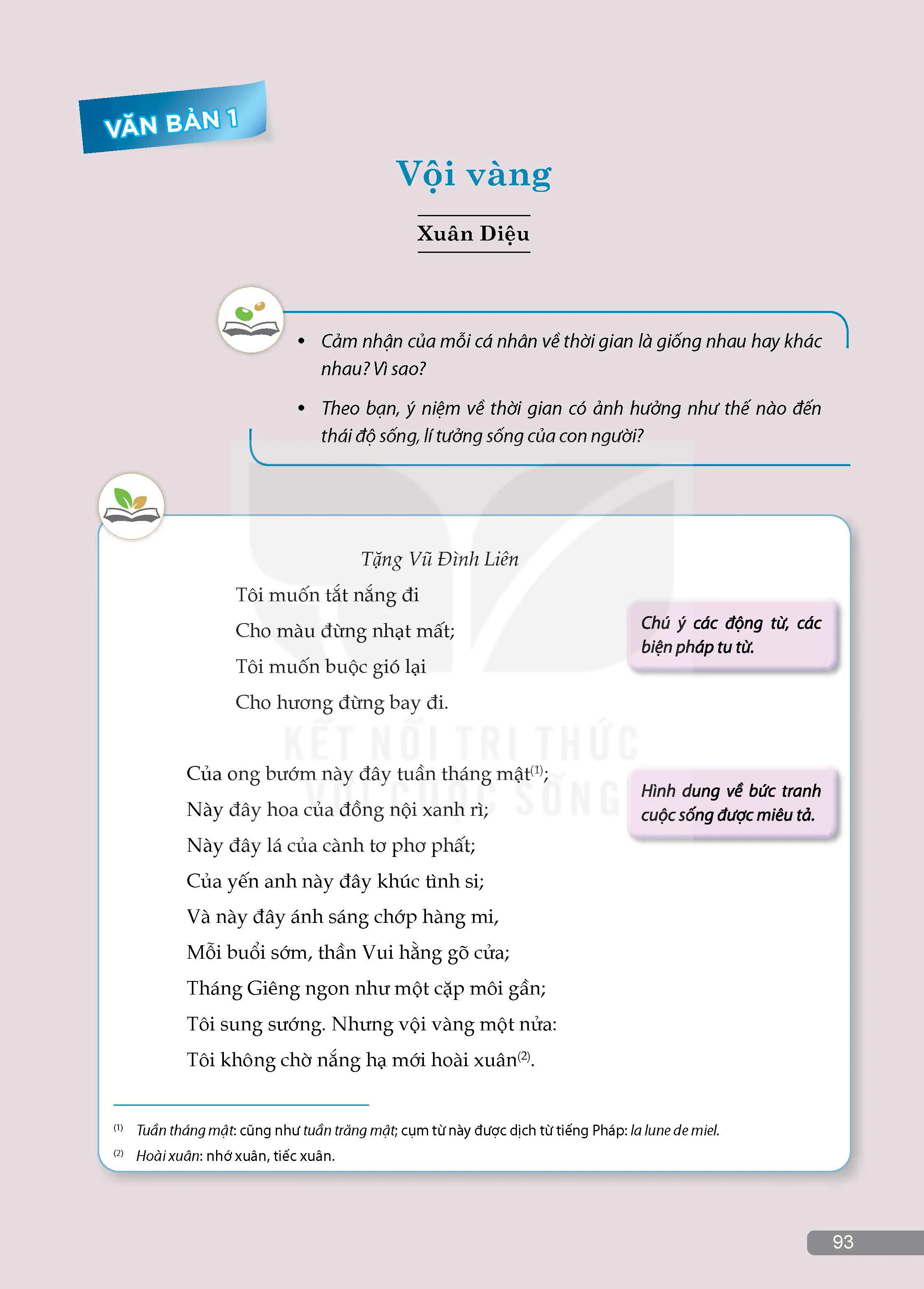 ĐỌC: Vội vàng (Xuân Diệu)