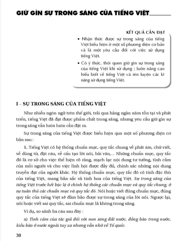 Giữ gìn sự trong sáng của tiếng Việt