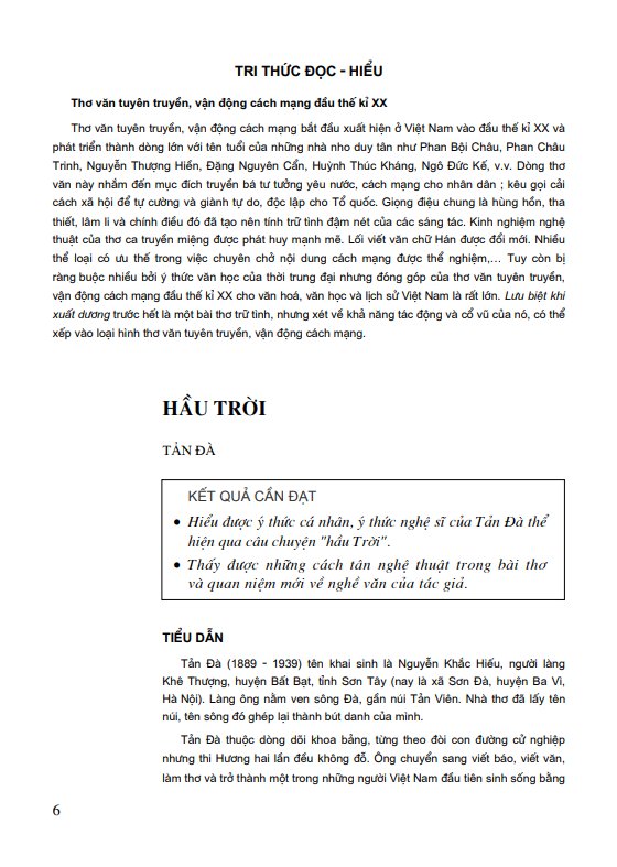 Hầu trời ( Tản Đà)