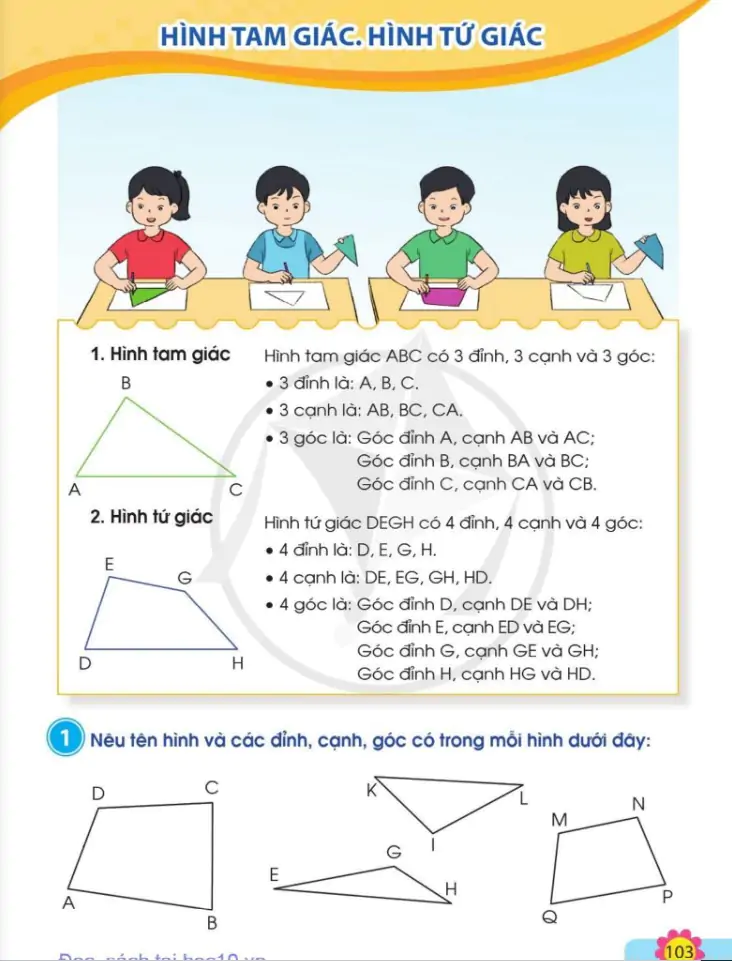 Hình tam giác. Hình tứ giác